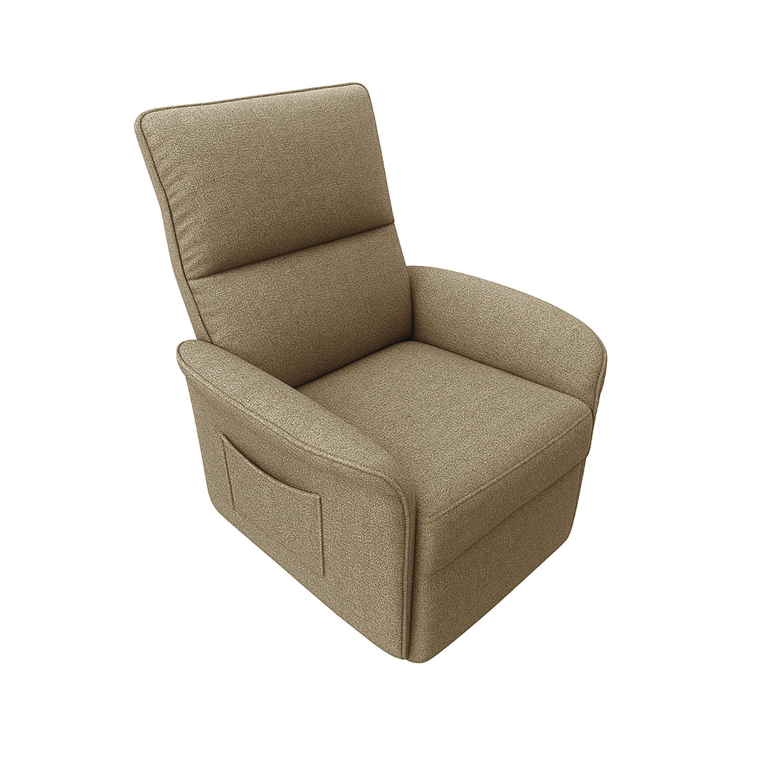 Sillón reclinable electrico de tela cafe