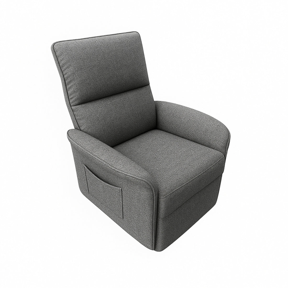 Sillón reclinable electrico de tela gris