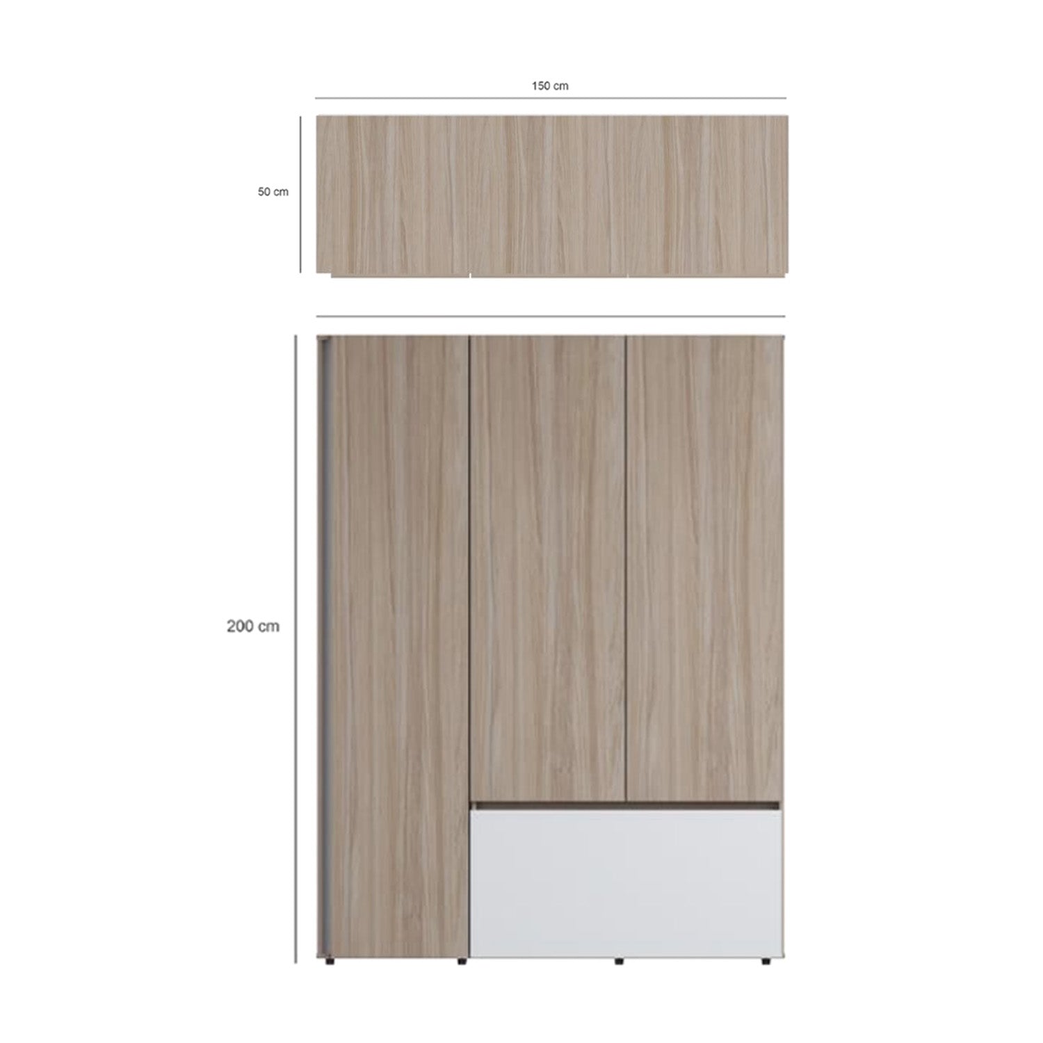 Ropero 3 Puertas + Gaveta