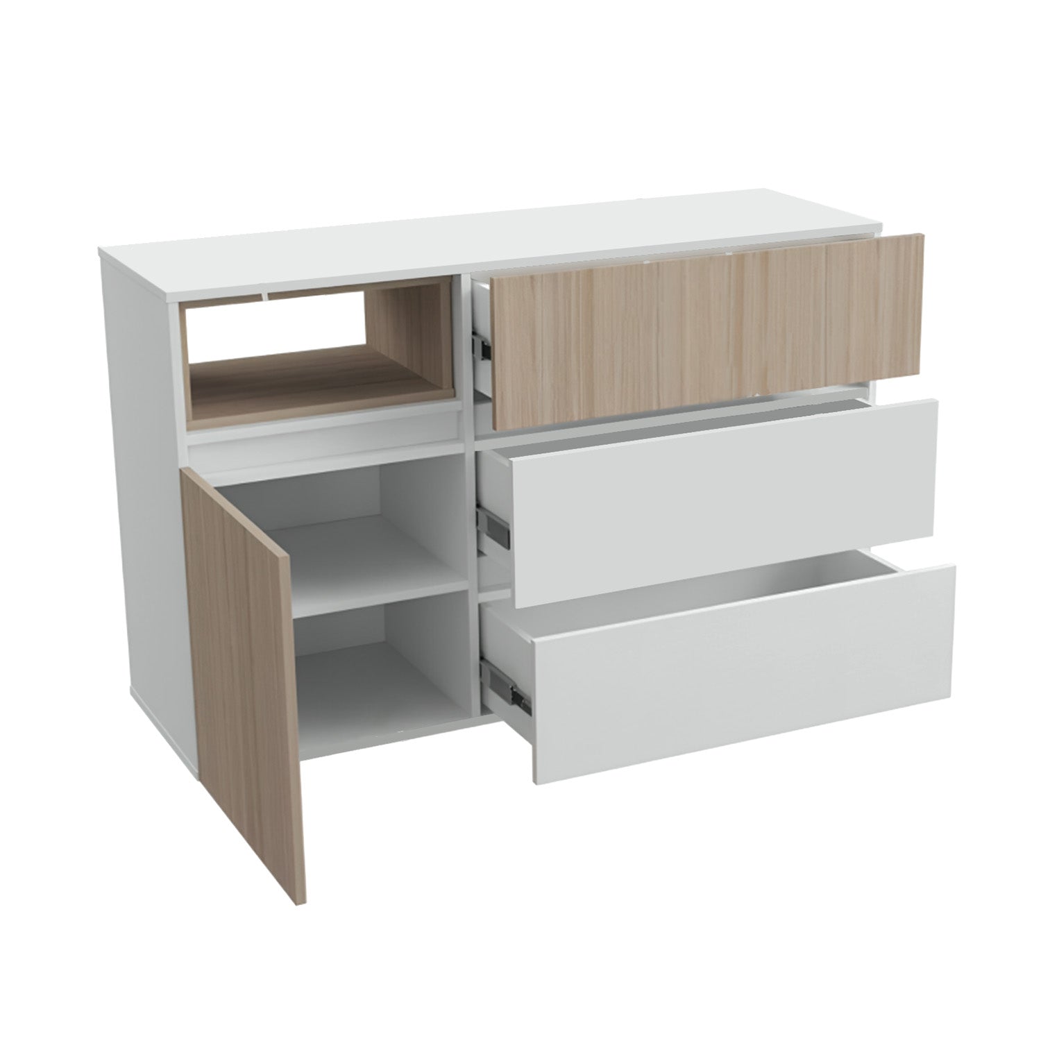 Cómoda 3 Gavetas + 1 Puerta