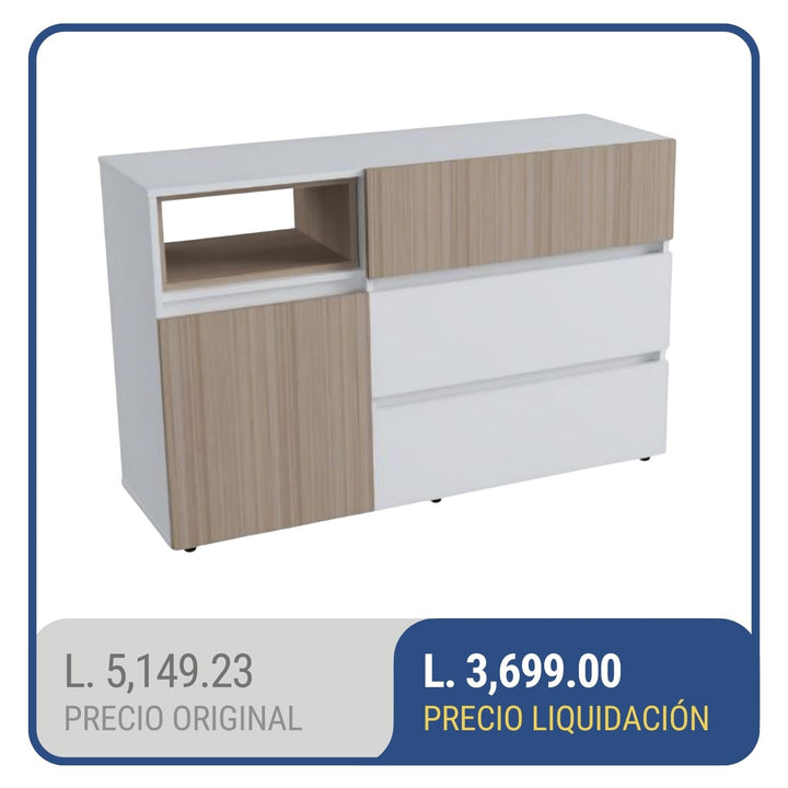Cómoda 3 Gavetas + 1 Puerta