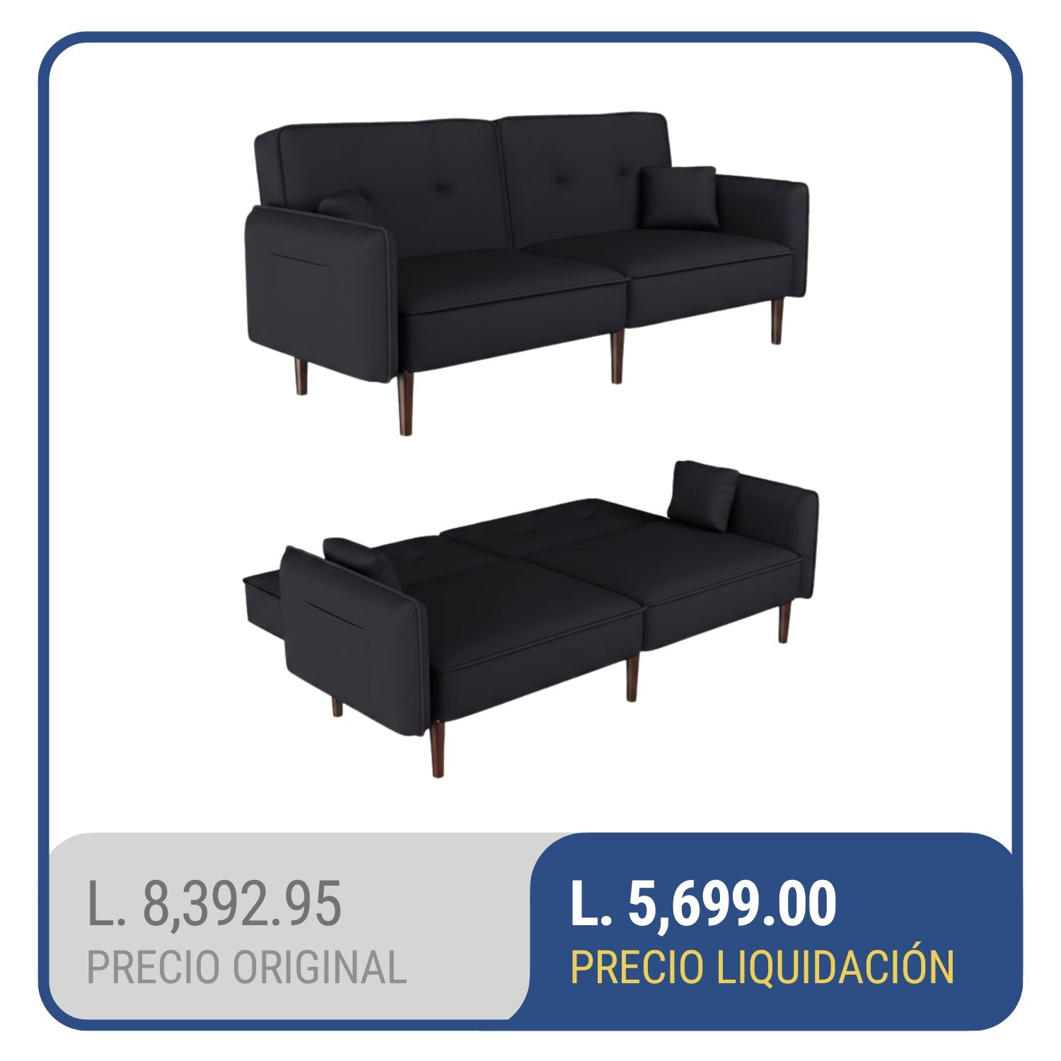 Sofa-Cama Futón Convertible