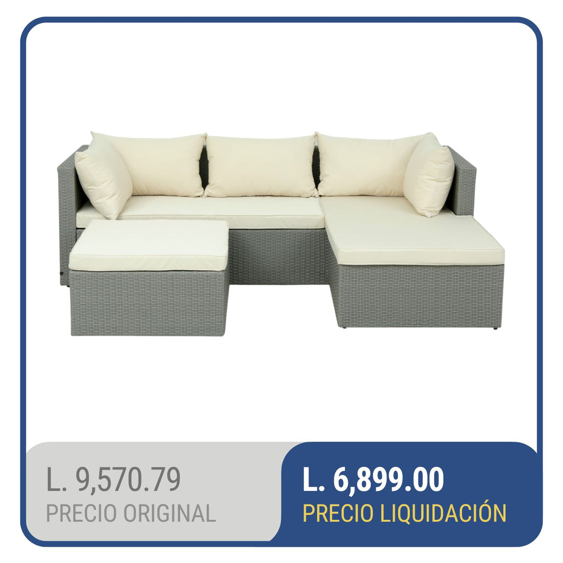 Sofá de Exterior de Mimbre