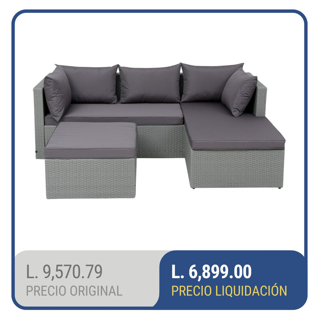 Sofá de Exterior de Mimbre