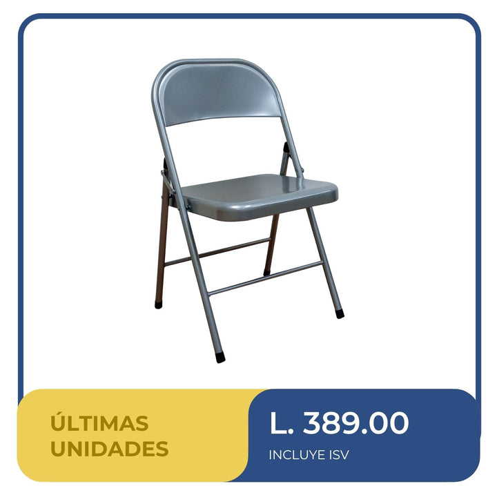SILLA PLEGABLE GRIS